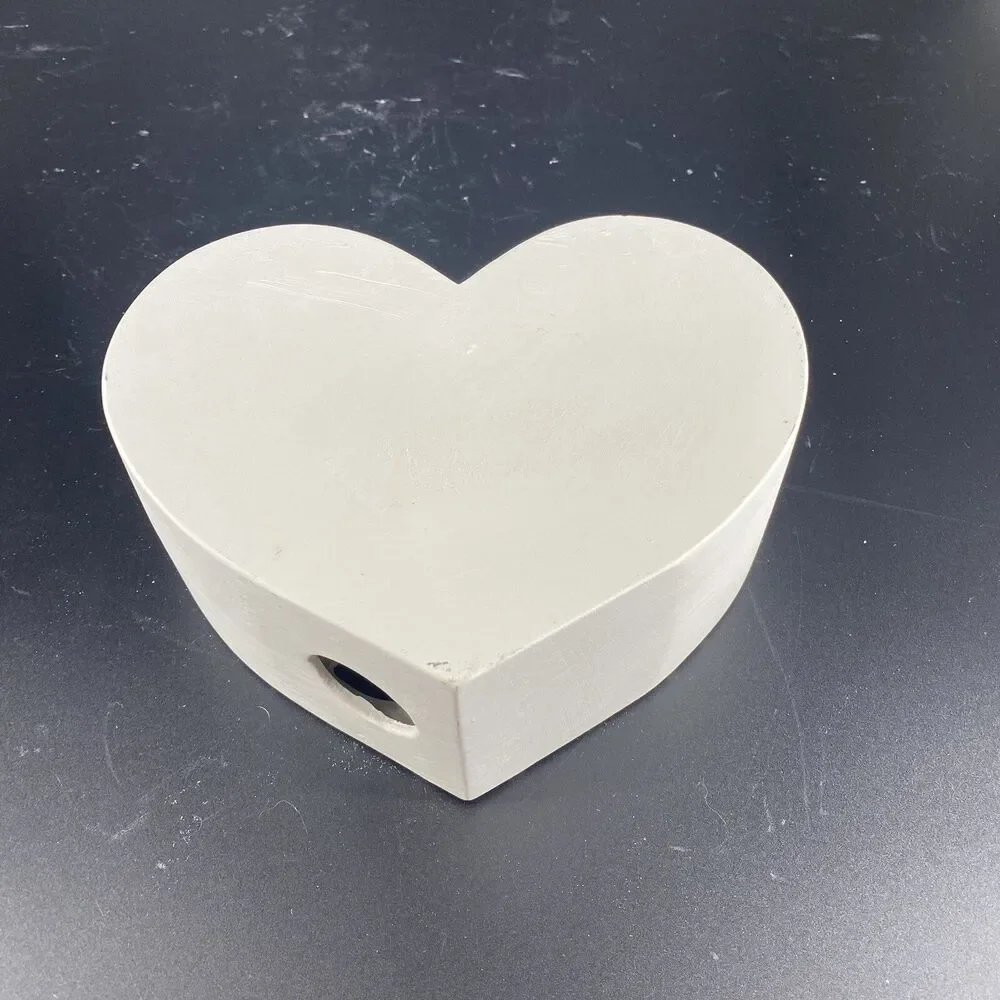 Ready to Paint Ceramic Bisque Heart Box 7.5” Unpainted